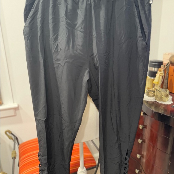 Fabletics Pants - Black Satin Jogger Pants